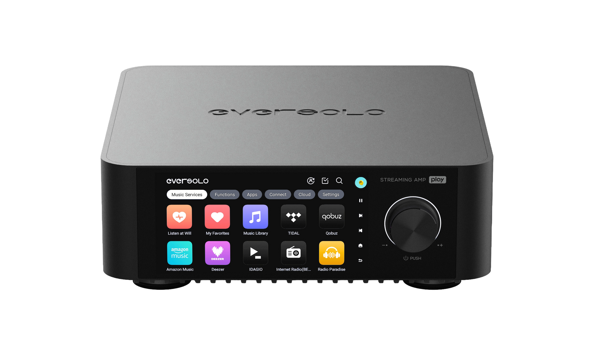Eversolo Play streamingversterker vooraanzicht
