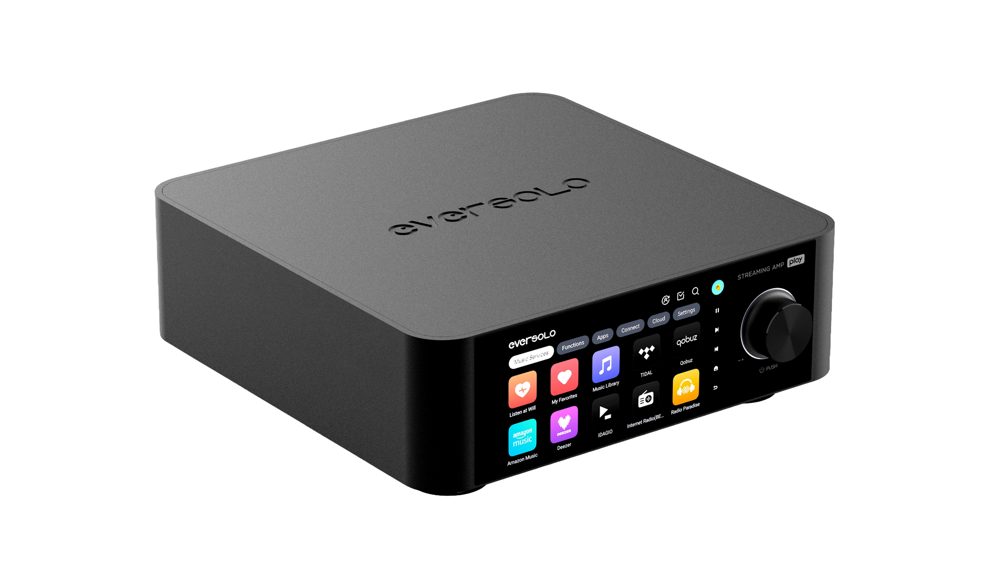 Eversolo Play streamingversterker schuine hoek