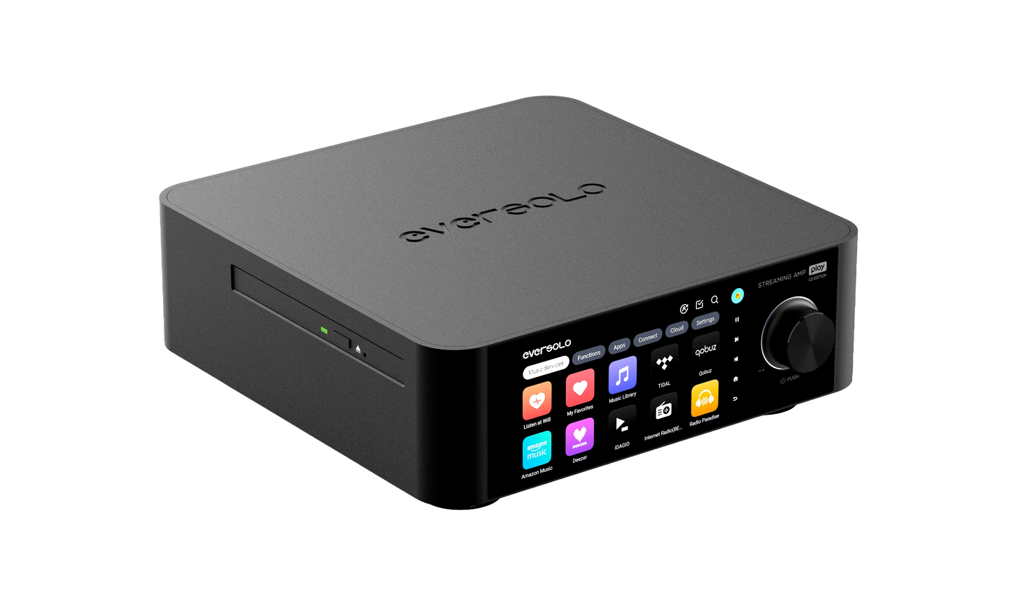 Eversolo Play met CD streamingversterker schuine hoek