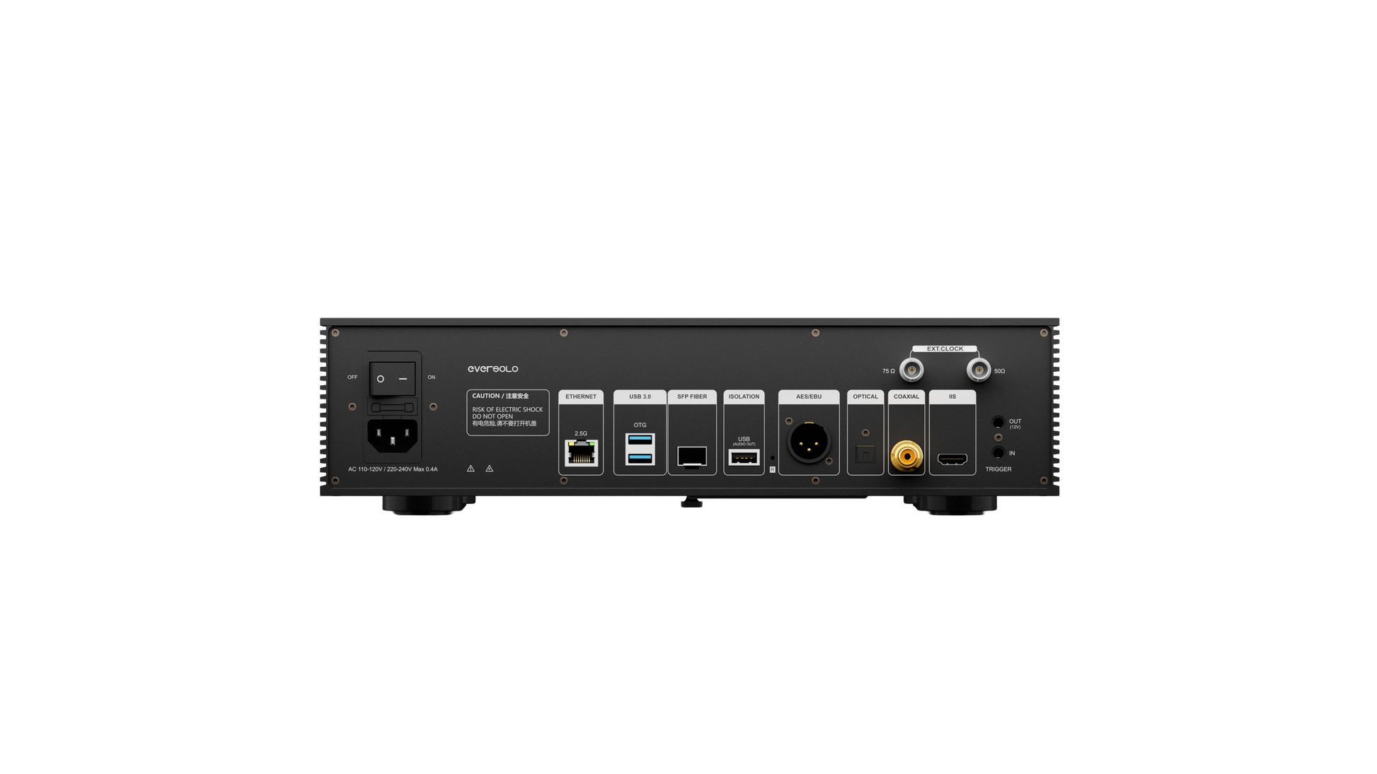 Eversolo T10 streaming transport achteraanzichtaanzicht