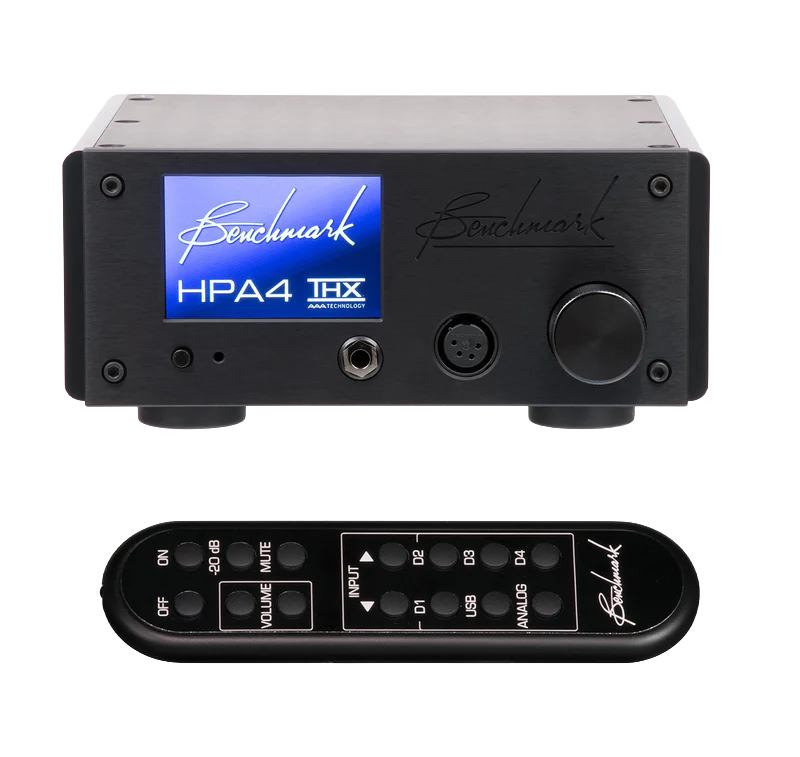 Benchmark HPA4 zwart met afstandsbediening front