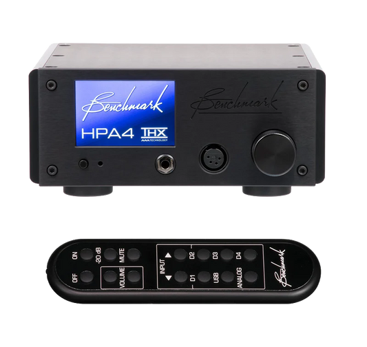 Benchmark HPA4 zwart met afstandsbediening front